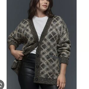 NWT Maeve Anthropologie V-neck Sparkly Cartigan Size XL